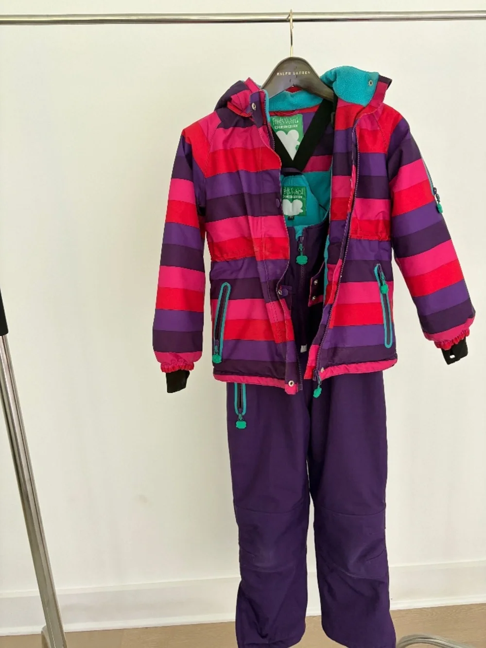 Fred's World Girls Ski Snow Set Jacket Pants Purple Size 128